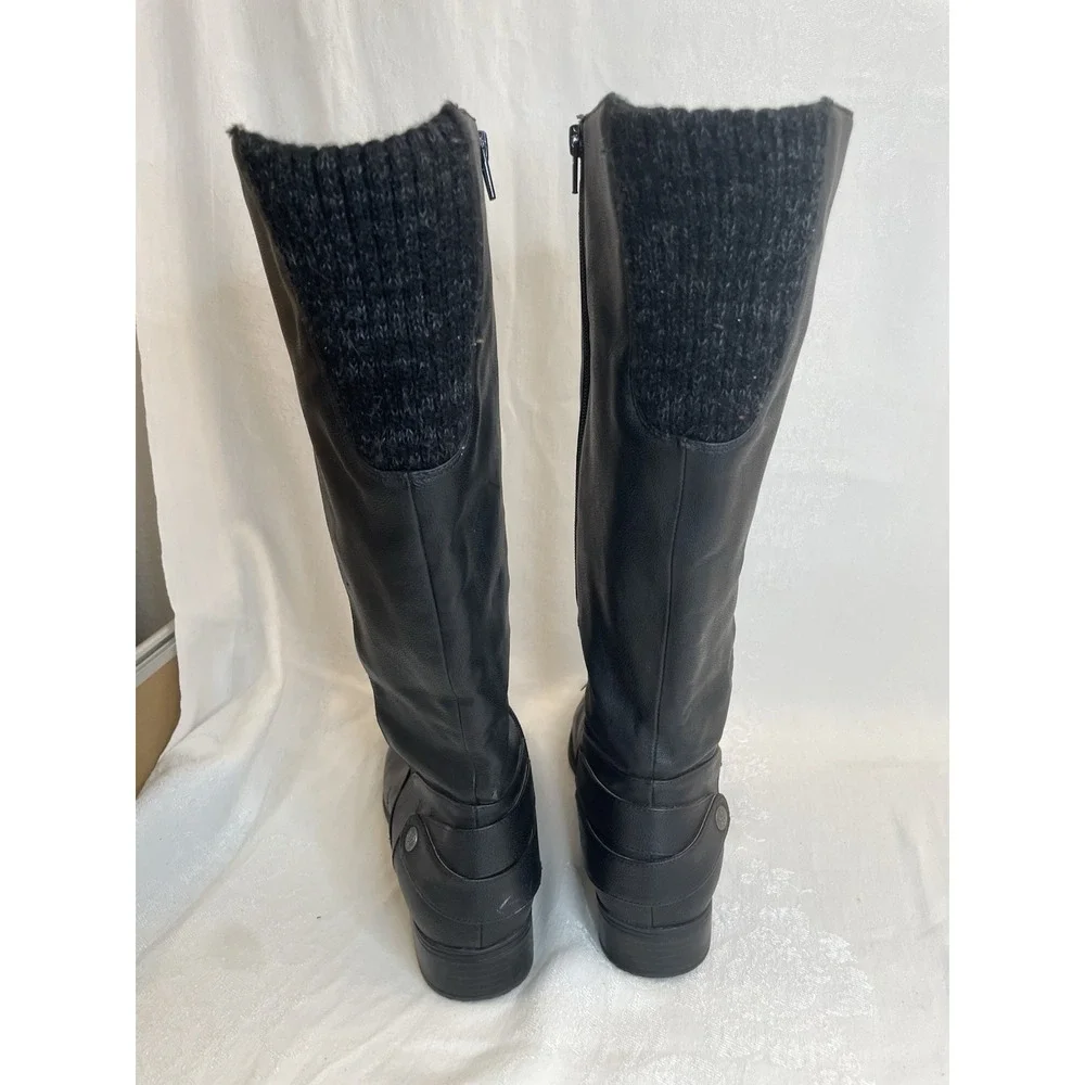 Life Stride X-Amy Tall Knee High Riding Boots Women's Size 8.5W Black